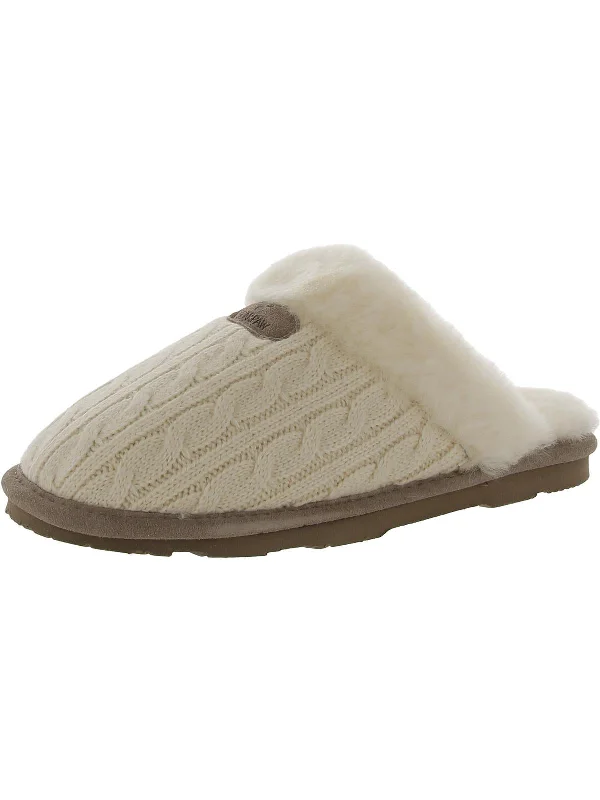 Cushion Comfort Shoes Effie Womens Boucle Sheepskin Mule Slippers
