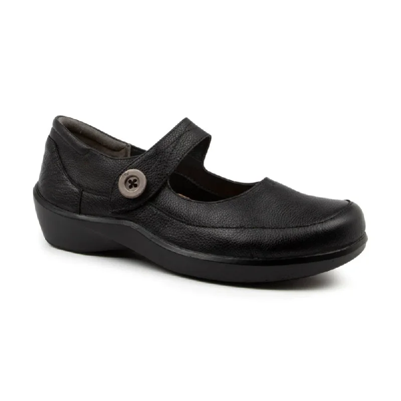 Lightweight Breathable Shoes Ziera Shoes Women's Gloria Comfort Mary Jane - Black Leather