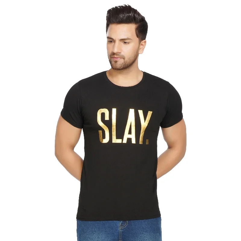 Outdoor Clothing SLAY. Men's T-shirt Limited Edition Gold Foil Reflective Print