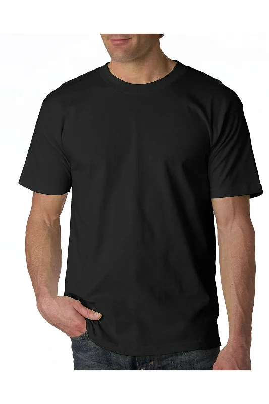 Outdoor Essentials Wear Bayside Mens USA Made Short Sleeve Crewneck T-Shirt - Black