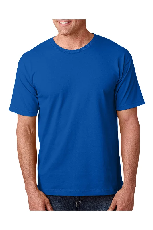 Cozy Basics Bayside Mens USA Made Short Sleeve Crewneck T-Shirt - Royal Blue
