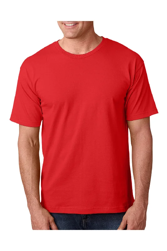 Warm Wear Bayside Mens USA Made Short Sleeve Crewneck T-Shirt - Red