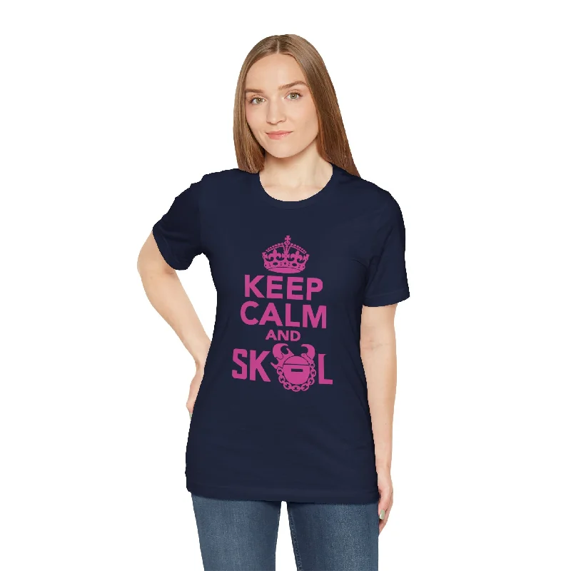 Casual Knit Tops Unisex Jersey Short Sleeve Tee - Keep Calm