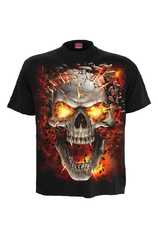 Cozy Sweatshirts Skull Blast - T-Shirt Black