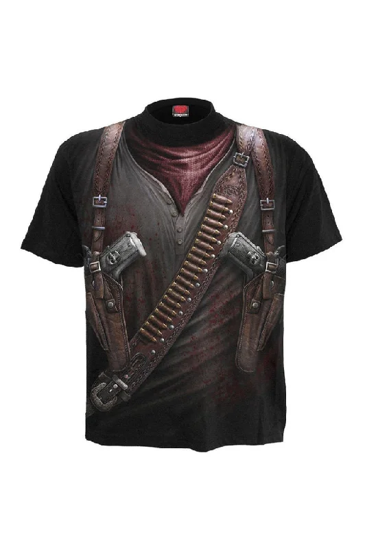 Comfy Outerwear Holster Wrap - Allover T-Shirt Black