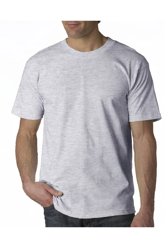 Weekend Wear Bayside Mens USA Made Short Sleeve Crewneck T-Shirt - Ash Grey