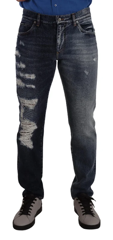 Comfortable Layers Dolce & Gabbana Chic Tatte  Men's Jeans