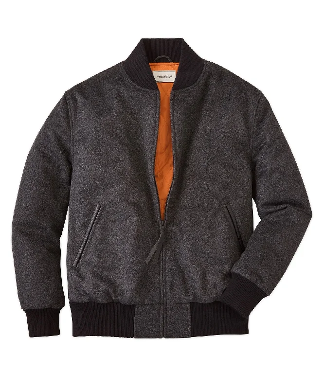 Street-Friendly Wear Wool Varsity Jacket