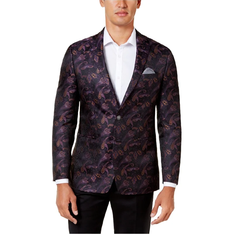 Flexible Casuals Tallia Mens Slim-Fit Two Button Blazer Jacket, Purple, 48 Regular
