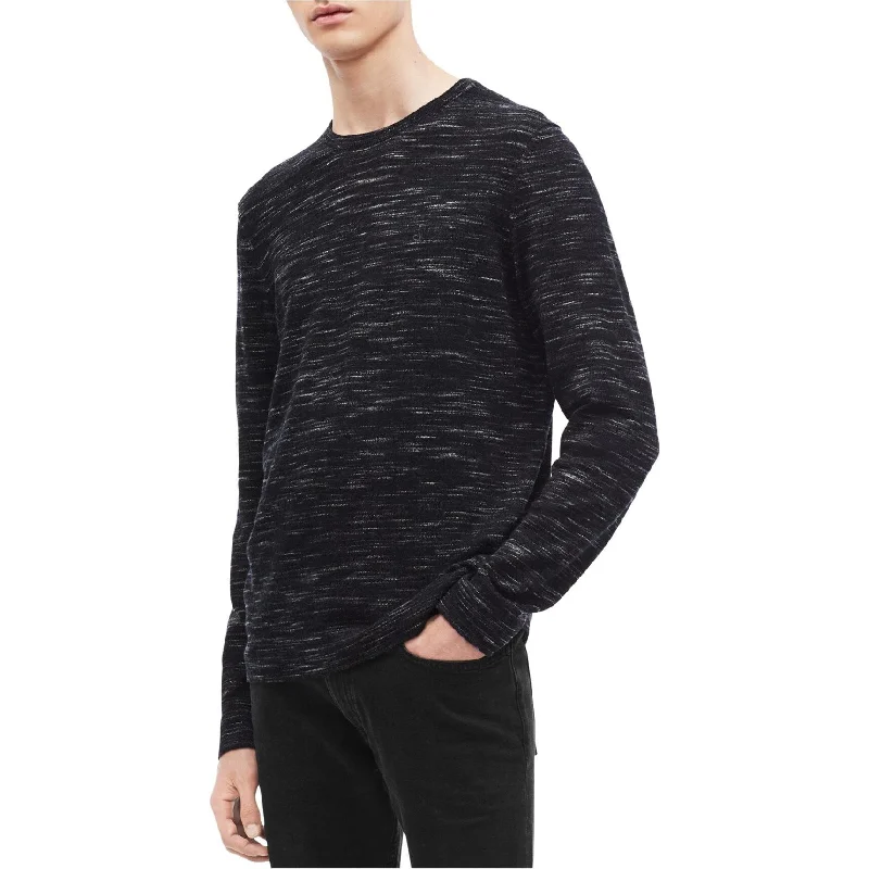 Versatile Pants Calvin Klein Mens Space-Dye Pullover Sweater, Grey, X-Small
