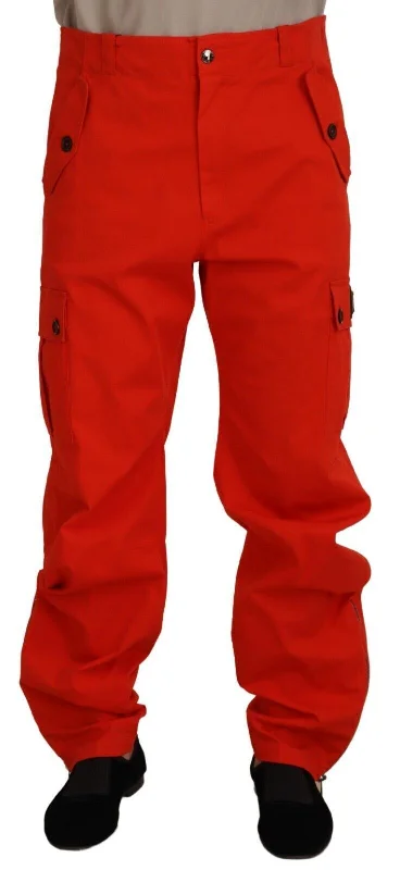 Soft Knitwear Dolce & Gabbana Elegant  Cotton Blend Men's Trousers