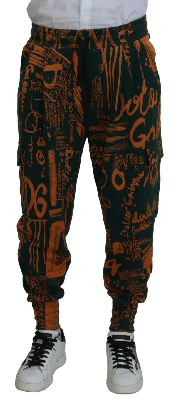 Warm Essentials Dolce & Gabbana  Silk Blend Jogger Cargo Men's Pants