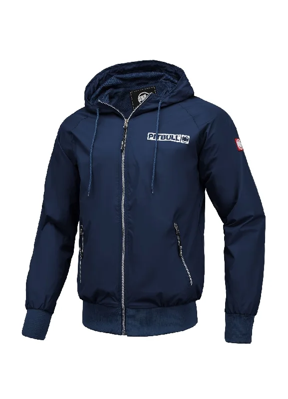 Lightweight Apparel Men's hooded jacket Athletic Logo - Navy