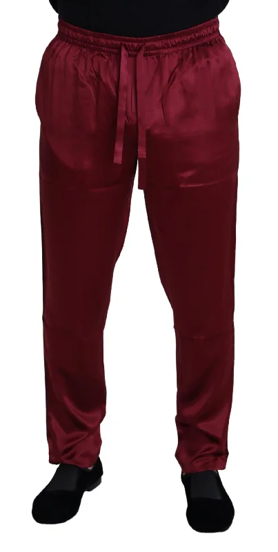 Versatile Pants Dolce & Gabbana Silk Lounge Pants in Men's