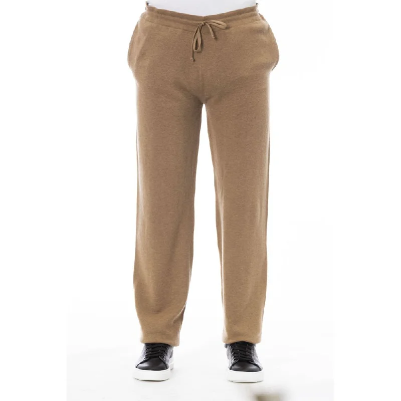 Cozy Basics Alpha Studio Elegant  Drawstring Men's Trousers