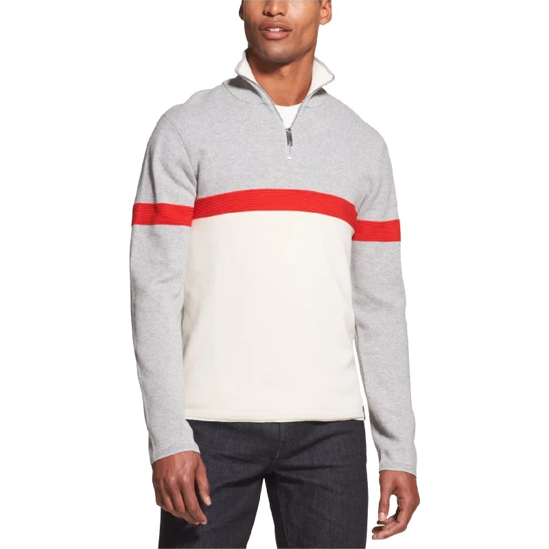 Simple Apparel DKNY Mens Colorblocked Pullover Sweater, Grey, XX-Large