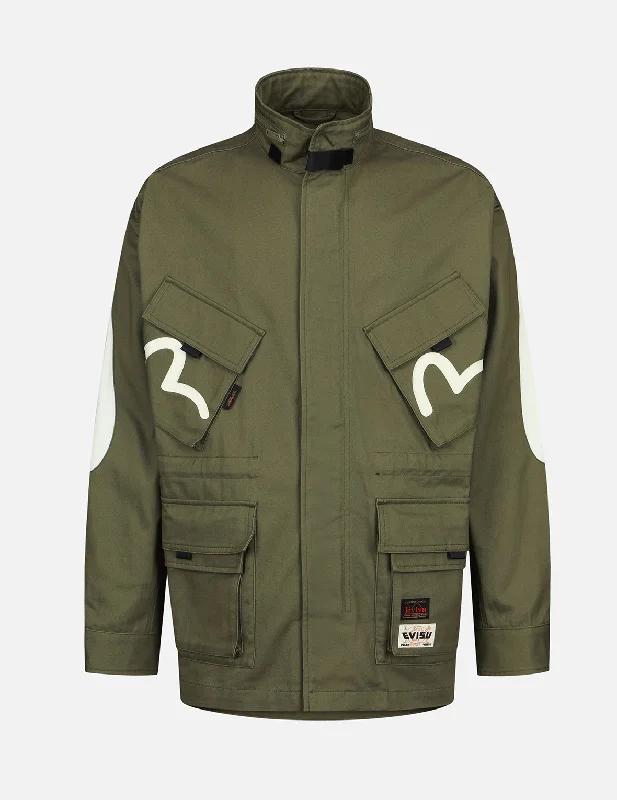 Classic Comfort Seagull and Godhead Print Field Jacket
