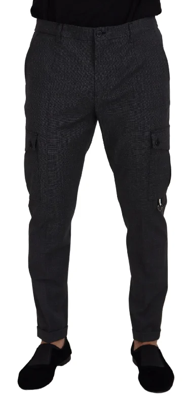Comfortable Wearables Dolce & Gabbana Elegant Checke Slim Fit Cargo Men's Pants