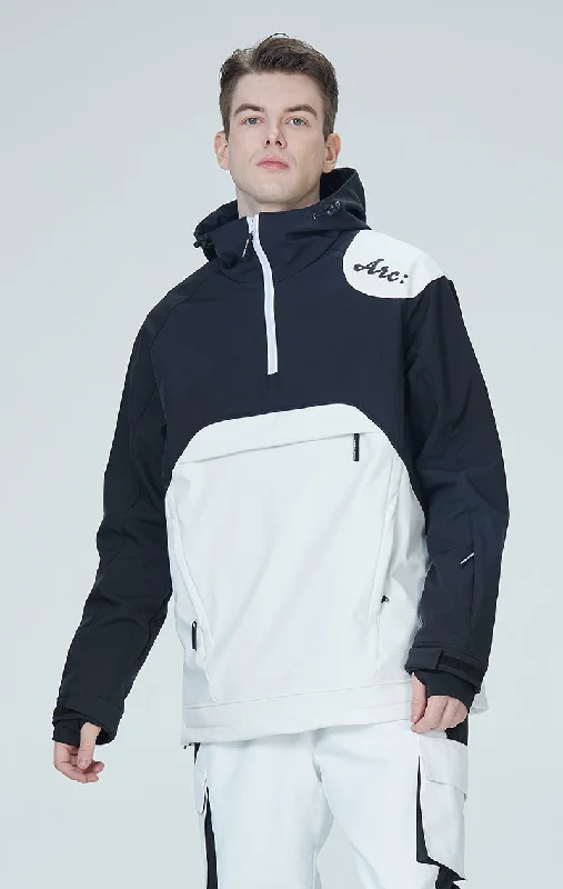 Soft Sweaters Men's Arctic Queen Mountain Star Color Block Anorak Snow Jacket