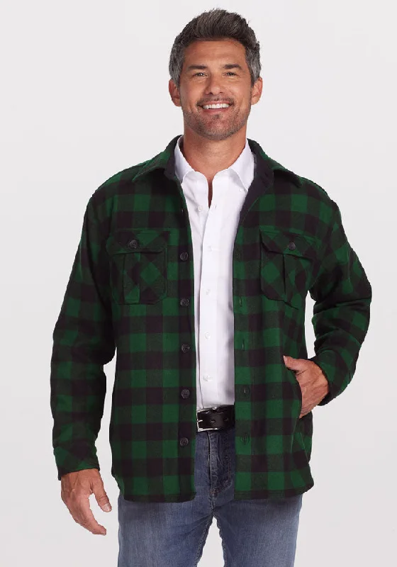 Sport-Inspired Gear Burlington Jacket - Green Black Plaid