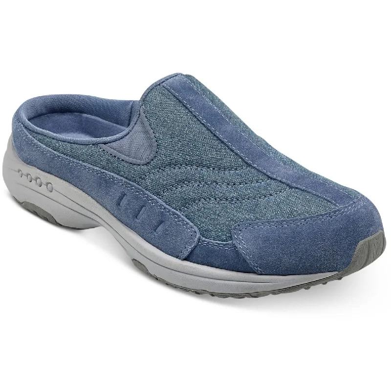 Easy Spirit Womens Travel Time 303 Solid Suede Slip-On Sneakers