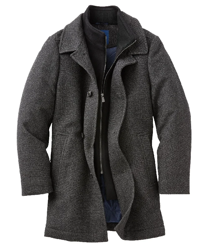 Comfy Outerwear Hart Schaffner Marx Macbeth Wool Blend Car Coat with Bib