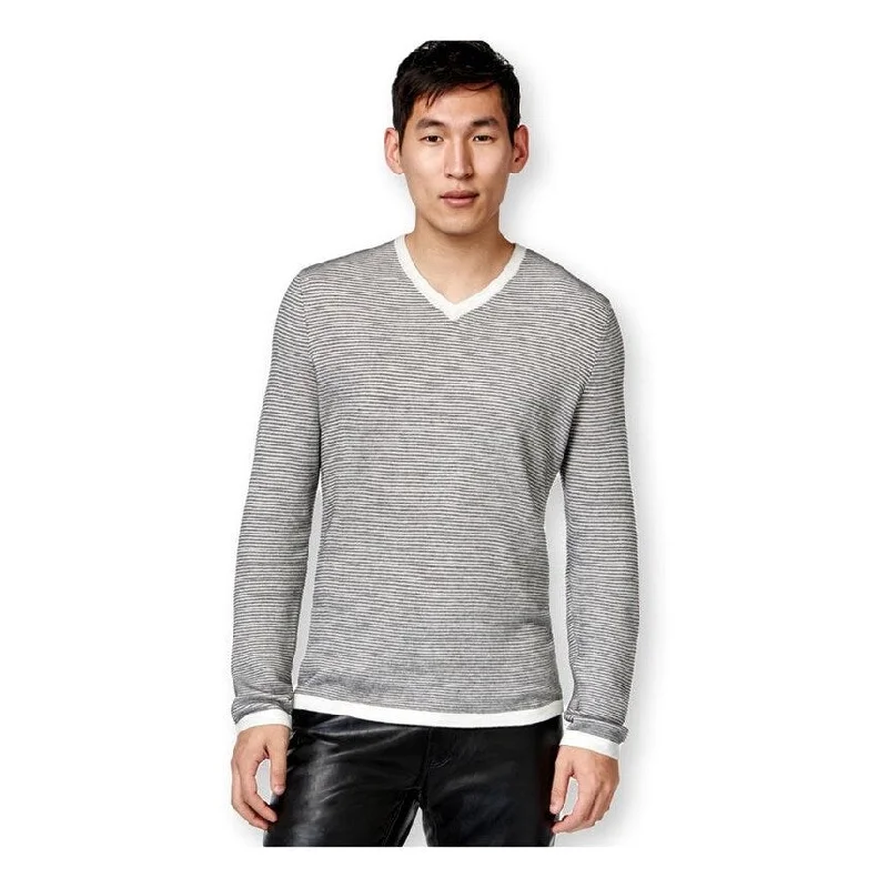 Effortless Gear I-N-C Mens Zirconia Tonal Stripe Pullover Sweater