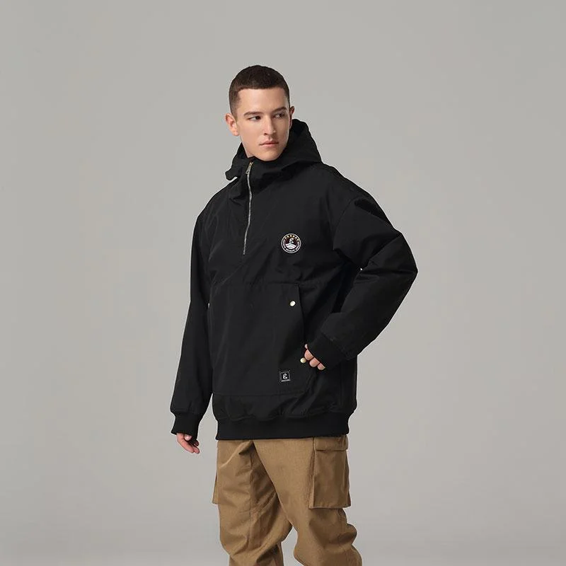 Weekend Wear Men's Searipe Snow Addict Mountain Explorer Anorak Fleece Hoodies