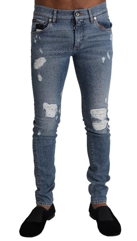 Sport-Inspired Gear Dolce & Gabbana Elegant  Skinny  Men's Pants