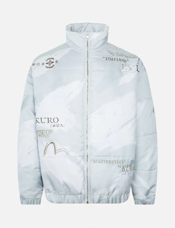 Urban Style Brush Camouflage Print Padded Jacket