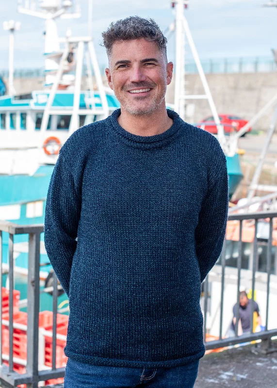 Easy Fit Donegal Roll Neck Sweater | Blackwatch