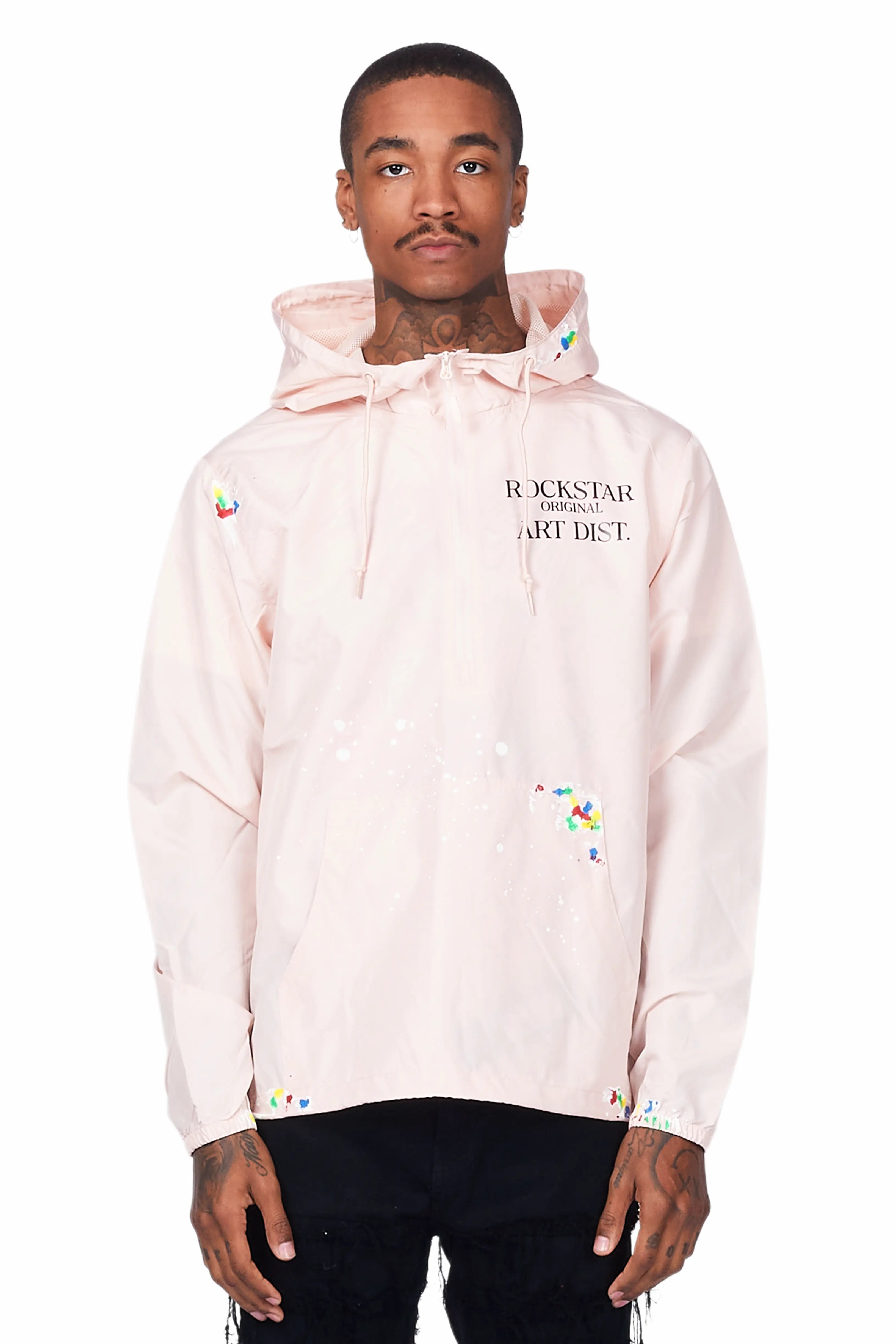 Active Tops Garix Pink Graphic Windbreaker