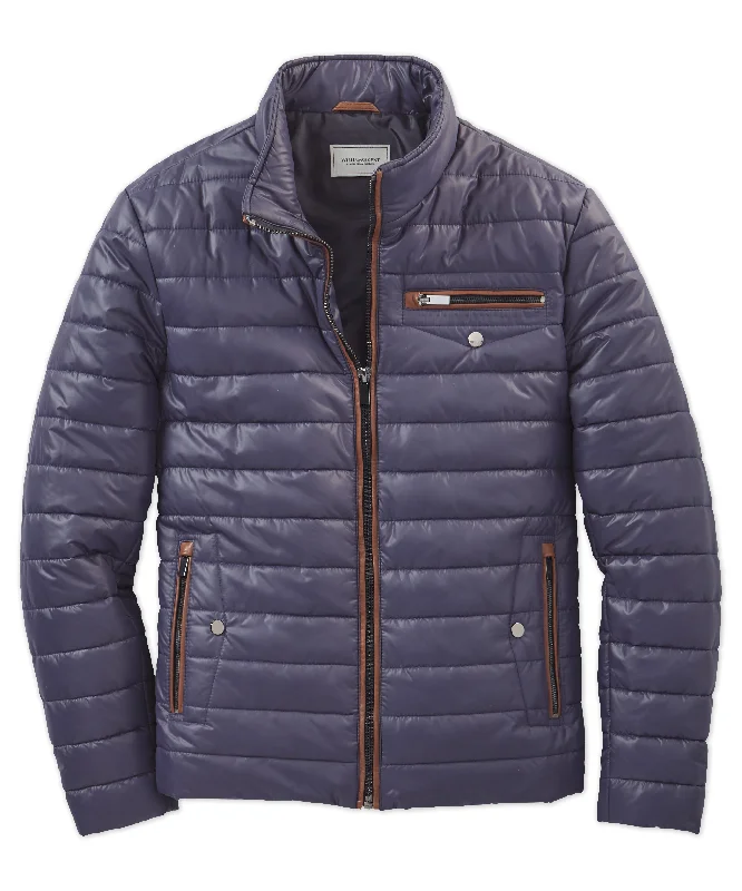 Warm Wear Leather Trimmed Puffer Jacket