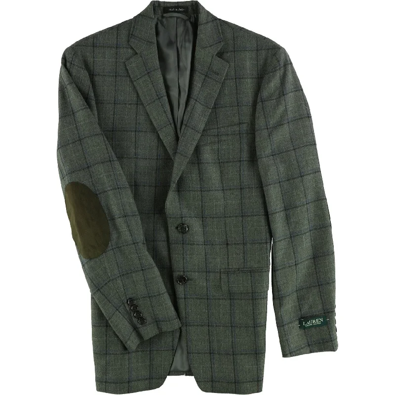 Easy Fit Ralph Lauren Mens Windowpane Two Button Blazer Jacket
