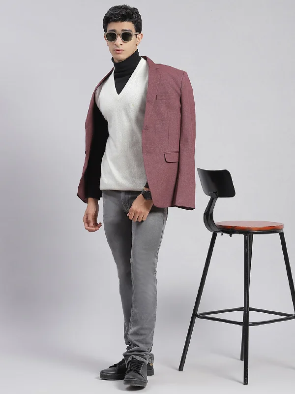 Stylish Shoes Men White Solid V Neck Sleeveless Sweaters/Pullovers