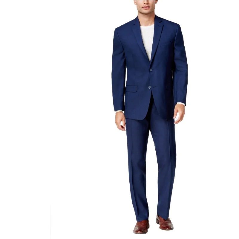 Easygoing Look Marc New York Mens Tonal Plaid Two Button Formal Suit