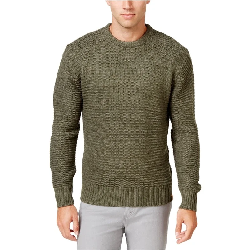 Flexible Styles Weatherproof Mens Pullover Knit Sweater, Green, Medium