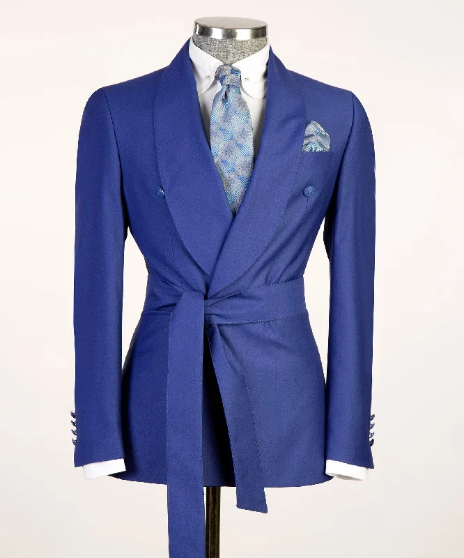 Everyday Denim Blue Belted Suit
