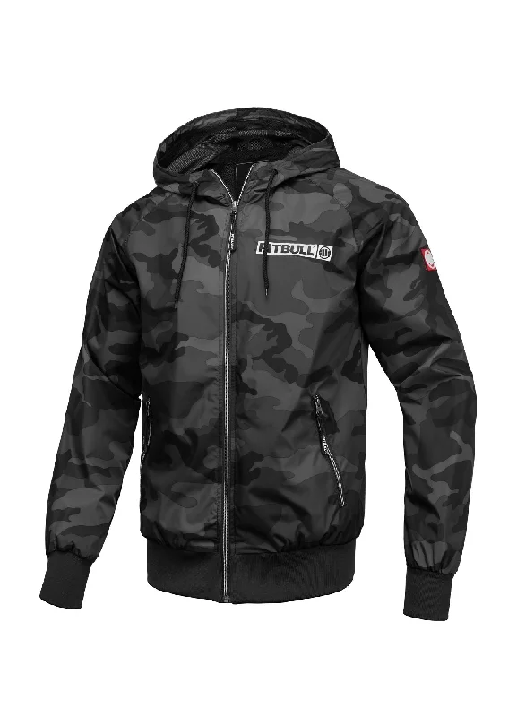 Practical Looks Men's hooded jacket Athletic Logo - All Black Camo