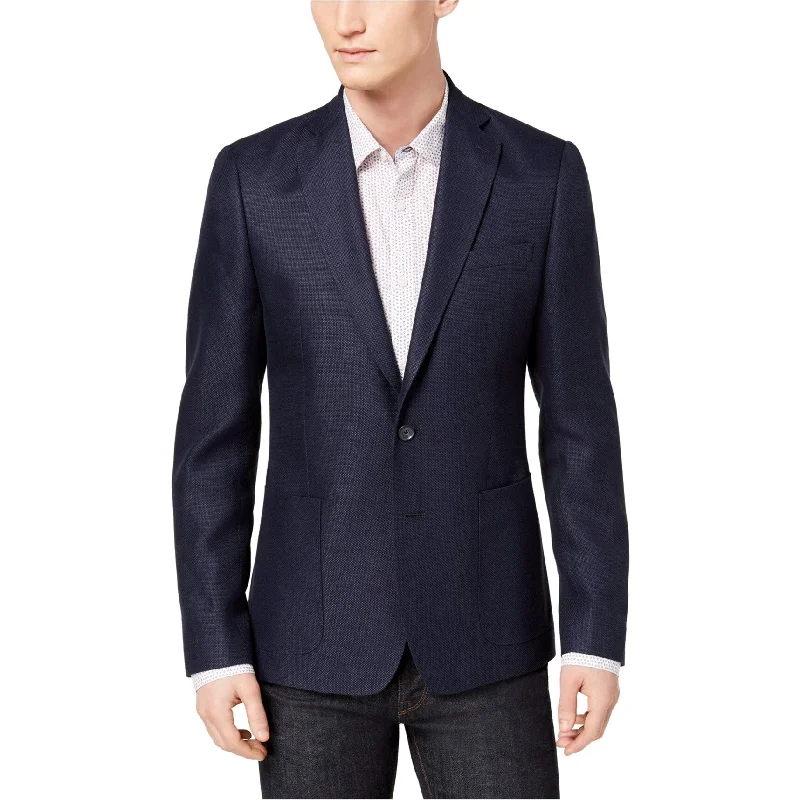 Athletic Gear DKNY Mens Modern-Fit One Button Blazer Jacket, Blue, 40 Regular