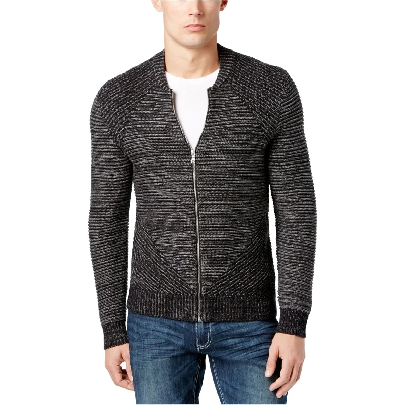 Cool Jackets I-N-C Mens Variable Striped Cardigan Sweater