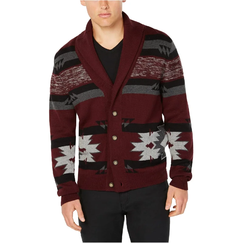 Cozy T-Shirts American Rag Mens Drifter Cardigan Sweater, Red, Small