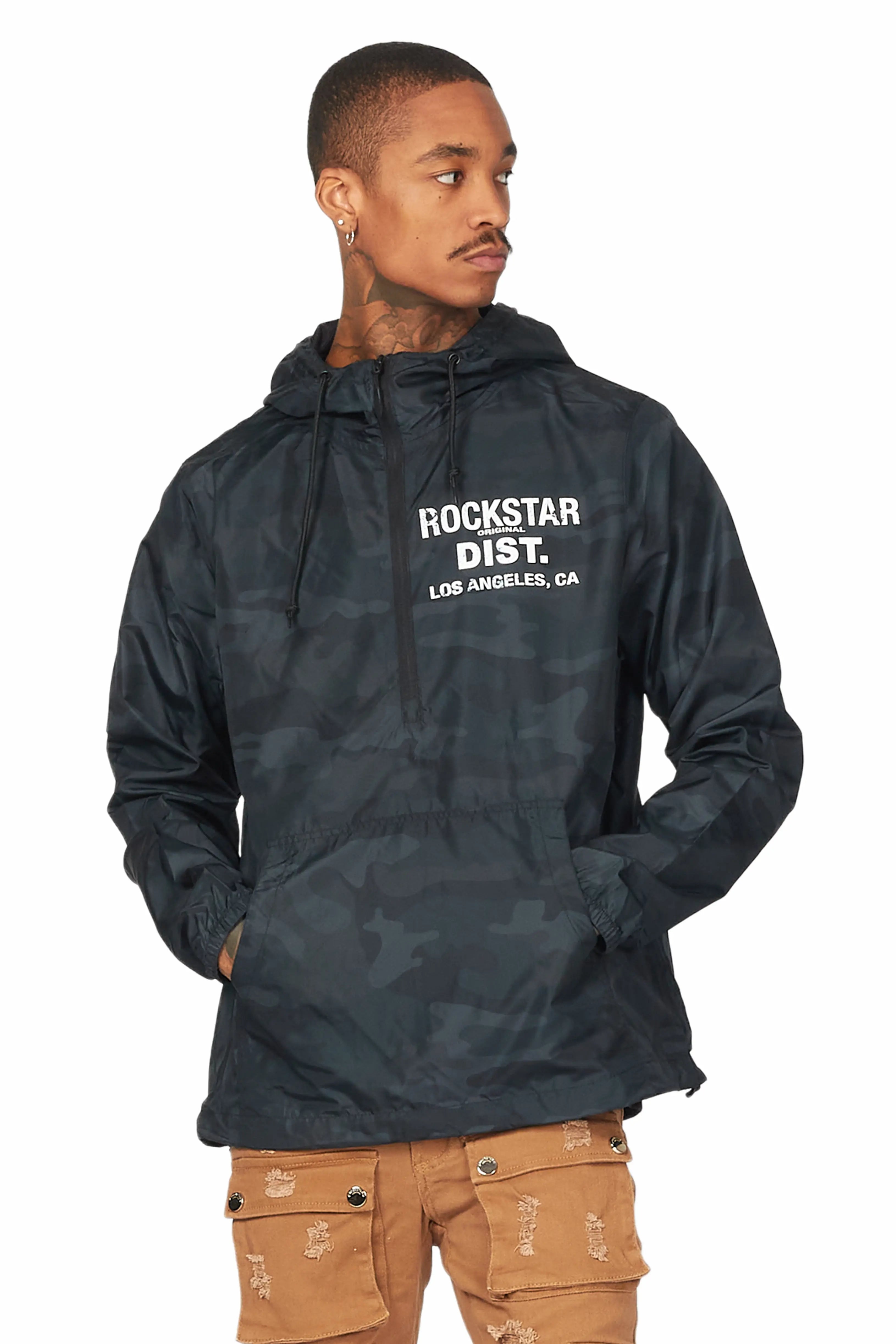Urban Comfort Wear Lake Camo Graphic Windbreaker