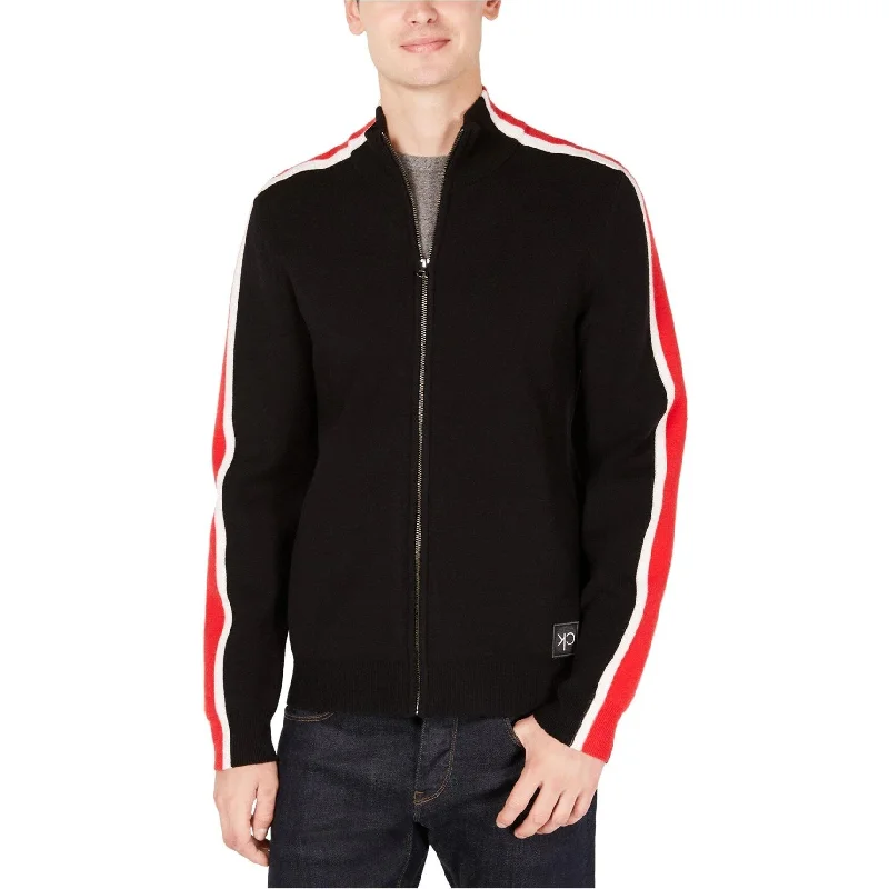 Street-Friendly Wear Calvin Klein Mens Milano Cardigan Sweater, Black, XX-Large