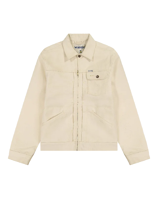 Sporty Jackets Embroidered Jacket in Ecru