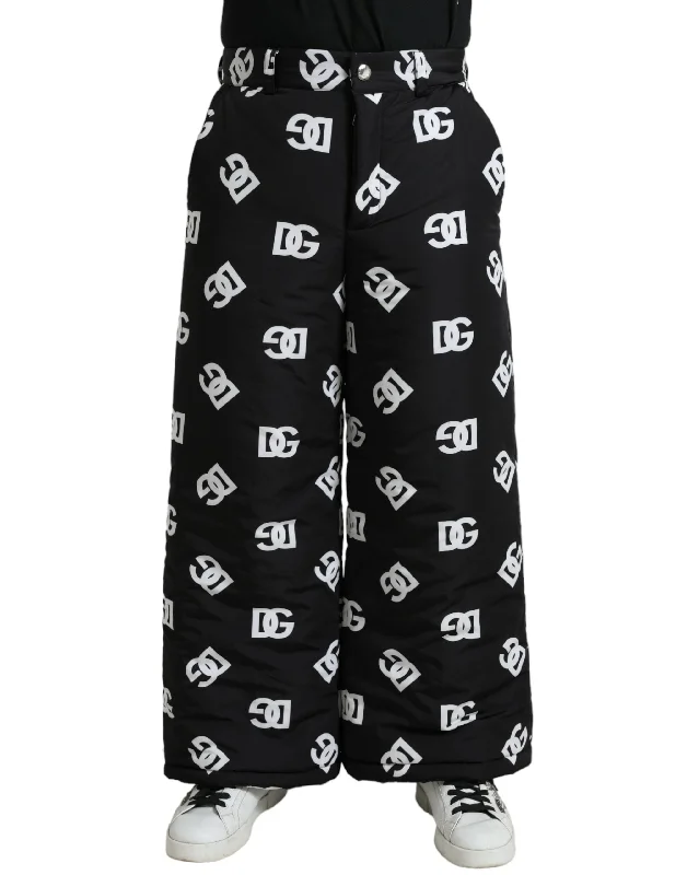 Outdoor Outfits Dolce & Gabbana Elegant Wide Leg Signature Print Men's Pants