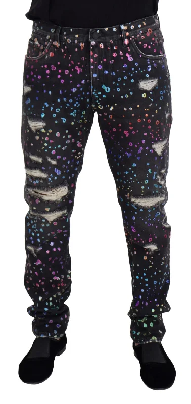 Street-Friendly Wear Dolce & Gabbana Elegant multi Printed blue Men's Pants