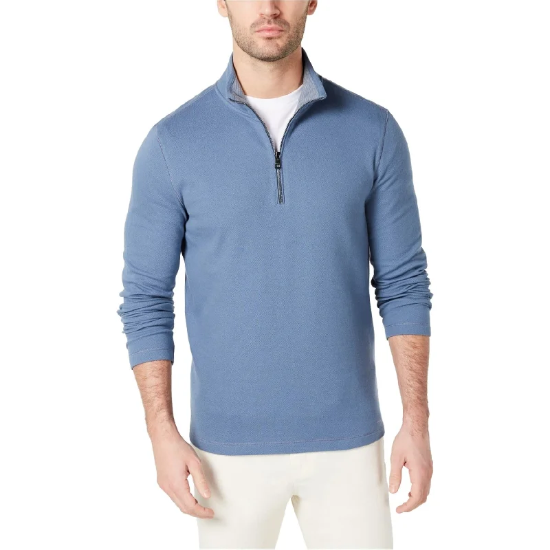 Urban Wear Michael Kors Mens Pique Pullover Sweater, Blue, X-Large