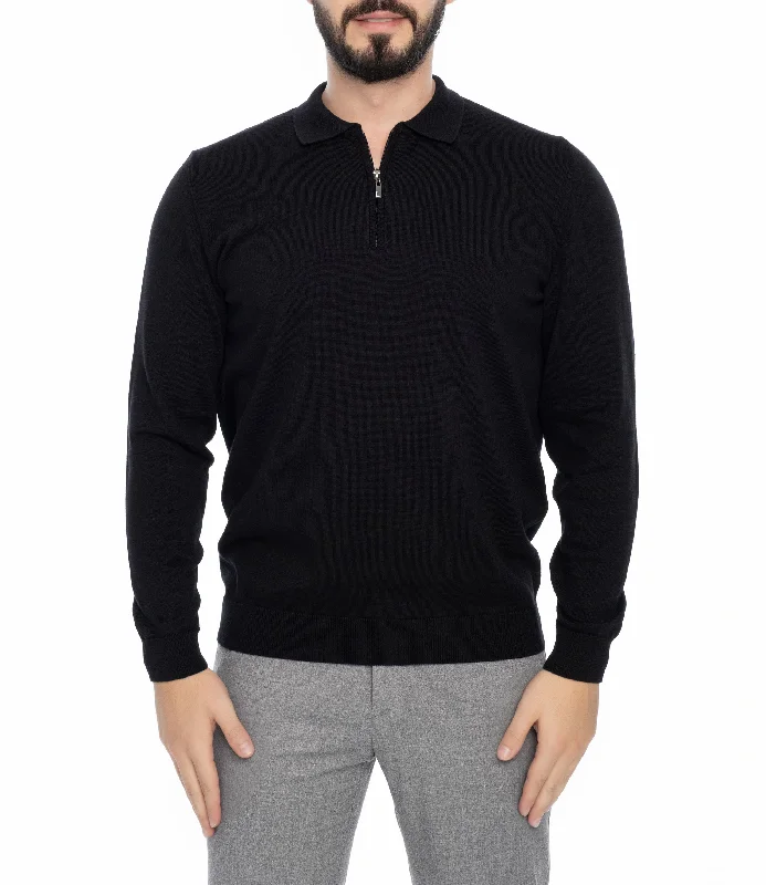 Soft Sweaters DECATUR QUARTER ZIP POLO SHIRT
