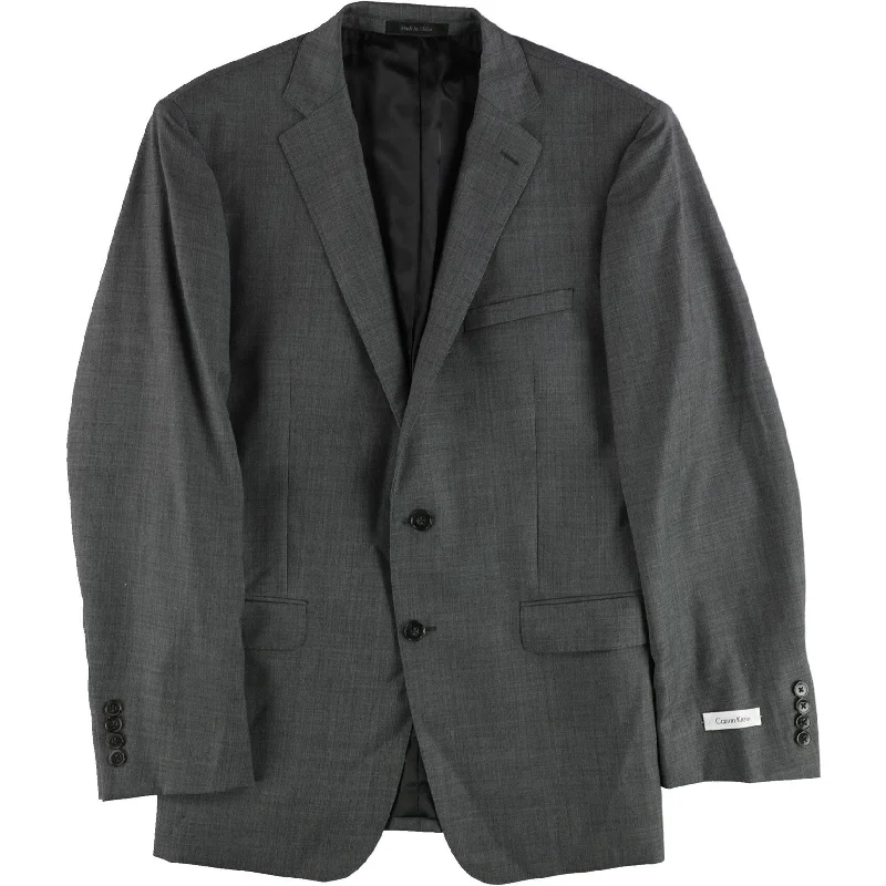 Warm Outerwear Calvin Klein Mens Slim-Fit Two Button Blazer Jacket